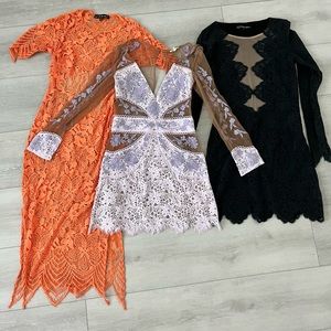 For love & lemons medium dress lot of 3. Excellent condition. All size medium.